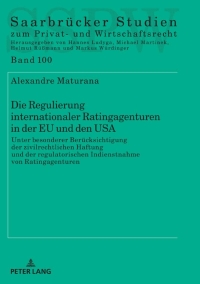 Titelbild: Die Regulierung internationaler Ratingagenturen in der EU und den USA 1st edition 9783631806531
