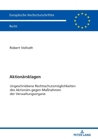 Cover image: Aktionaersklagen 1st edition 9783631804889