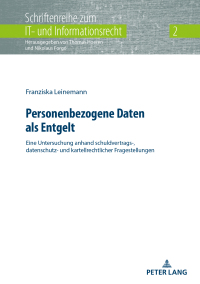 Omslagafbeelding: Personenbezogene Daten als Entgelt 1st edition 9783631794111