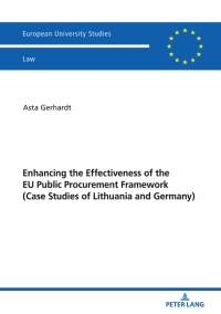 Immagine di copertina: Enhancing the Effectiveness of the EU Public Procurement Framework 1st edition 9783631799765