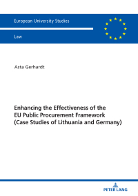 表紙画像: Enhancing the Effectiveness of the EU Public Procurement Framework 1st edition 9783631799765