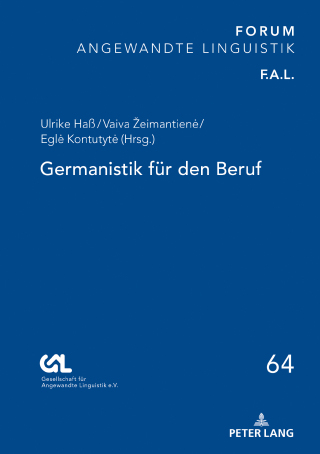 Cover image: Germanistik für den Beruf 1st edition 9783631806296
