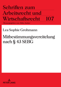 صورة الغلاف: Mitbestimmungsvereitelung nach § 43 SEBG 1st edition 9783631810484