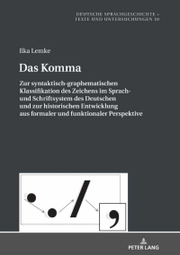 Imagen de portada: Das Komma 1st edition 9783631811146