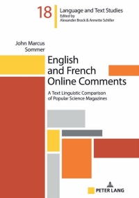 صورة الغلاف: English and French Online Comments 1st edition 9783631801475