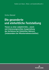 Cover image: Die gesonderte und einheitliche Feststellung 1st edition 9783631801390