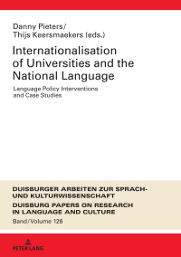 Immagine di copertina: Internationalization of Universities and the National Language 1st edition 9783631816868
