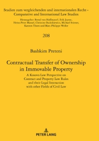 Cover image: Contractual Transfer of Ownership in Immovable Property 1st edition 9783631820377