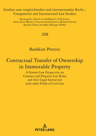 Titelbild: Contractual Transfer of Ownership in Immovable Property 1st edition 9783631820377