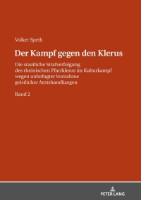 Cover image: Der Kampf gegen den Klerus 1st edition 9783631824511
