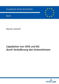 Titelbild: Liquidation von OHG und KG durch Veraeußerung des Unternehmens 1st edition 9783631819425