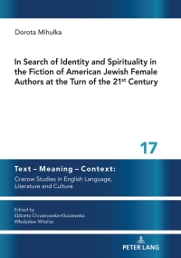 Cover image: In Search of Identity and Spirituality in the Fiction of American Jewish Female Authors at the Turn of the 21st Century 1st edition 9783631822098