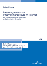 Titelbild: Aeußerungsrechtlicher Unternehmensschutz im Internet 1st edition 9783631822111