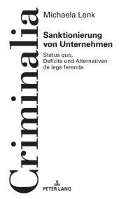 Titelbild: Sanktionierung von Unternehmen 1st edition 9783631807415