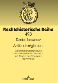 Titelbild: Arrêts de règlement 1st edition 9783631823293