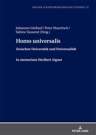Imagen de portada: Homo universalis 1st edition 9783631833063