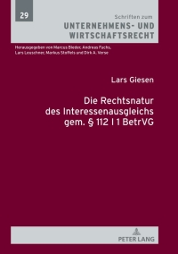 Cover image: Die Rechtsnatur des Interessenausgleichs gem. § 112 I 1 BetrVG 1st edition 9783631833940