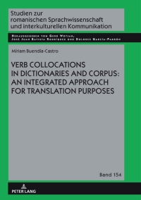 Titelbild: Verb Collocations in Dictionaries and Corpus: an Integrated Approach for Translation Purposes 1st edition 9783631837283