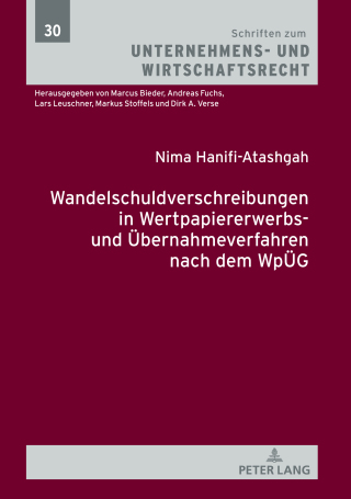 Cover image: Wandelschuldverschreibungen in Wertpapiererwerbs- und Uebernahmeverfahren nach dem WpUeG 1st edition 9783631836019