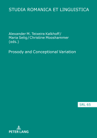 Imagen de portada: Prosody and Conceptional Variation 1st edition 9783631819890