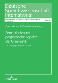Cover image: Semantische und pragmatische Aspekte der Grammatik 1st edition 9783631824917