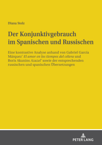 Cover image: Der Konjunktivgebrauch im Spanischen und Russischen 1st edition 9783631843567