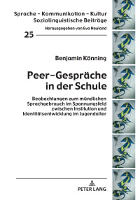 Cover image: Peer-Gespraeche in der Schule 1st edition 9783631845202