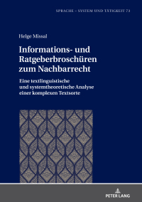 Cover image: Informations- und Ratgeberbroschueren zum Nachbarrecht 1st edition 9783631839256