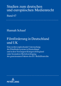 Imagen de portada: Filmfoerderung in Deutschland und UK 1st edition 9783631846858