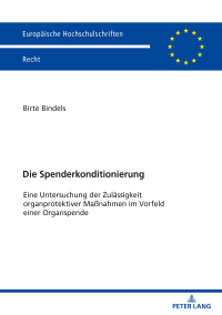 Titelbild: Die Spenderkonditionierung 1st edition 9783631848951