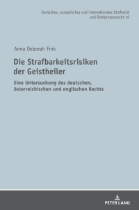 Cover image: Die Strafbarkeitsrisiken der Geistheiler 1st edition 9783631840177