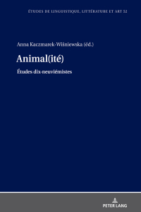 Omslagafbeelding: Animal(ité) 1st edition 9783631845097