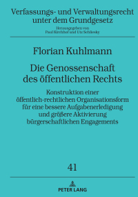 Imagen de portada: Die Genossenschaft des oeffentlichen Rechts 1st edition 9783631849071