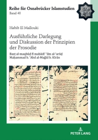 Cover image: Ausfuehrliche Darlegung und Diskussion der Prinzipien der Prosodie 1st edition 9783631853825