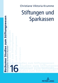 Omslagafbeelding: Stiftungen und Sparkassen 1st edition 9783631851340