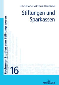 Cover image: Stiftungen und Sparkassen 1st edition 9783631851340