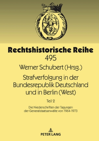 Cover image: Strafverfolgung in der Bundesrepublik Deutschland und in Berlin (West) 1st edition 9783631861400