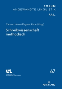 Titelbild: Schreibwissenschaft methodisch 1st edition 9783631812884