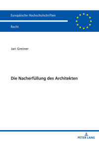 Omslagafbeelding: Die Nacherfuellung des Architekten 1st edition 9783631860342