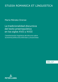 Cover image: La tradicionalidad discursiva del texto preensayístico en los siglos XVII y XVIII 1st edition 9783631864937