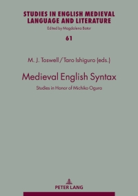 Imagen de portada: Medieval English Syntax 1st edition 9783631868959