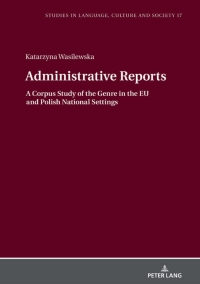 表紙画像: Administrative Reports 1st edition 9783631867068