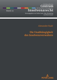 Cover image: Die Unabhaengigkeit des Insolvenzverwalters 1st edition 9783631860182