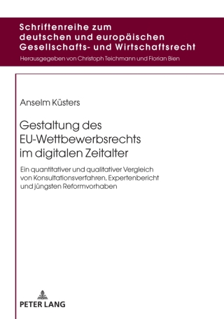 Cover image: Gestaltung des EU-Wettbewerbsrechts im digitalen Zeitalter 1st edition 9783631870723
