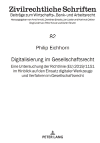 Imagen de portada: Digitalisierung im Gesellschaftsrecht 1st edition 9783631873823