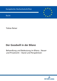 Cover image: Der Goodwill in der Bilanz 1st edition 9783631796047