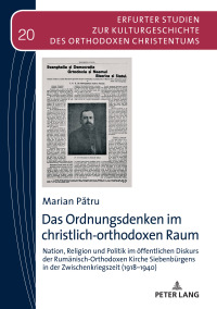 Titelbild: Das Ordnungsdenken im christlich-orthodoxen Raum 1st edition 9783631705766