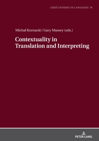 Imagen de portada: Contextuality in Translation and Interpreting 1st edition 9783631869215