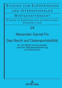 Imagen de portada: Das Recht auf Datenportabilitaet 1st edition 9783631876527