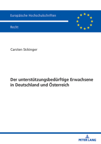 Cover image: Der unterstuetzungsbeduerftige Erwachsene in Deutschland und Oesterreich 1st edition 9783631884676